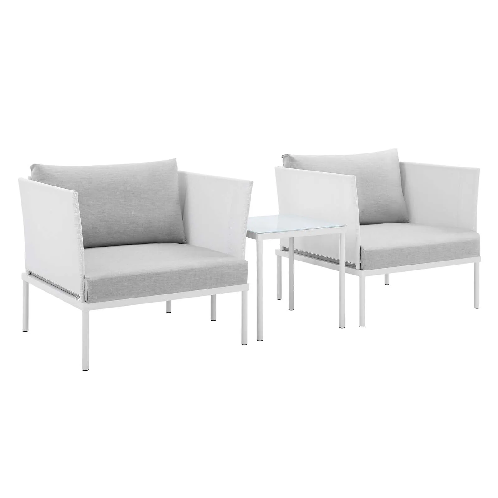 Harmony 3-Piece  Sunbrella® Outdoor Patio Aluminum Seating Set