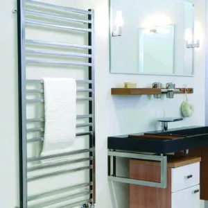 ICO Tuzio Towel Warmer Avento Brushed Nickel