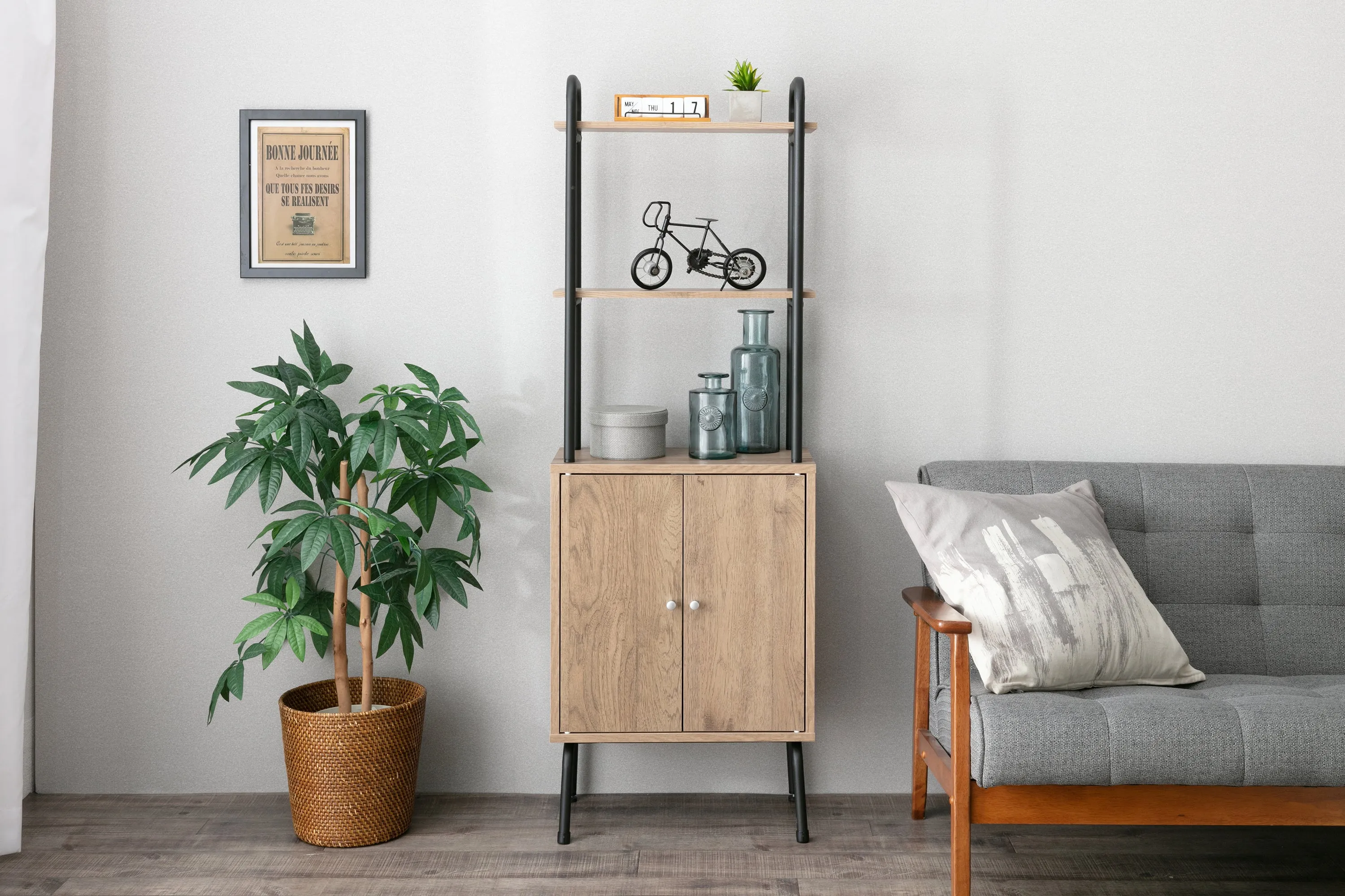 Industrial Series for Small Spaces Cabinet Wood