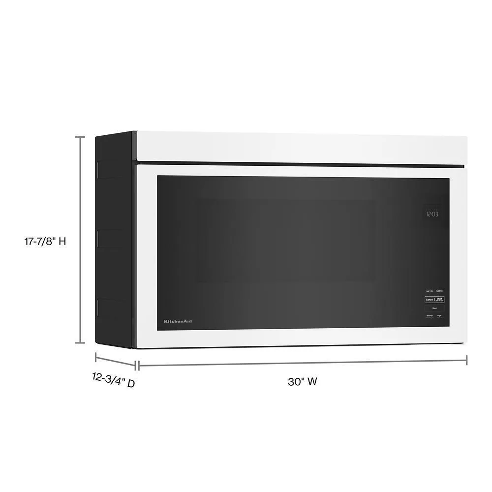 Kitchenaid KMMF330PWH Over-The-Range Microwave with Flush Built-In Design