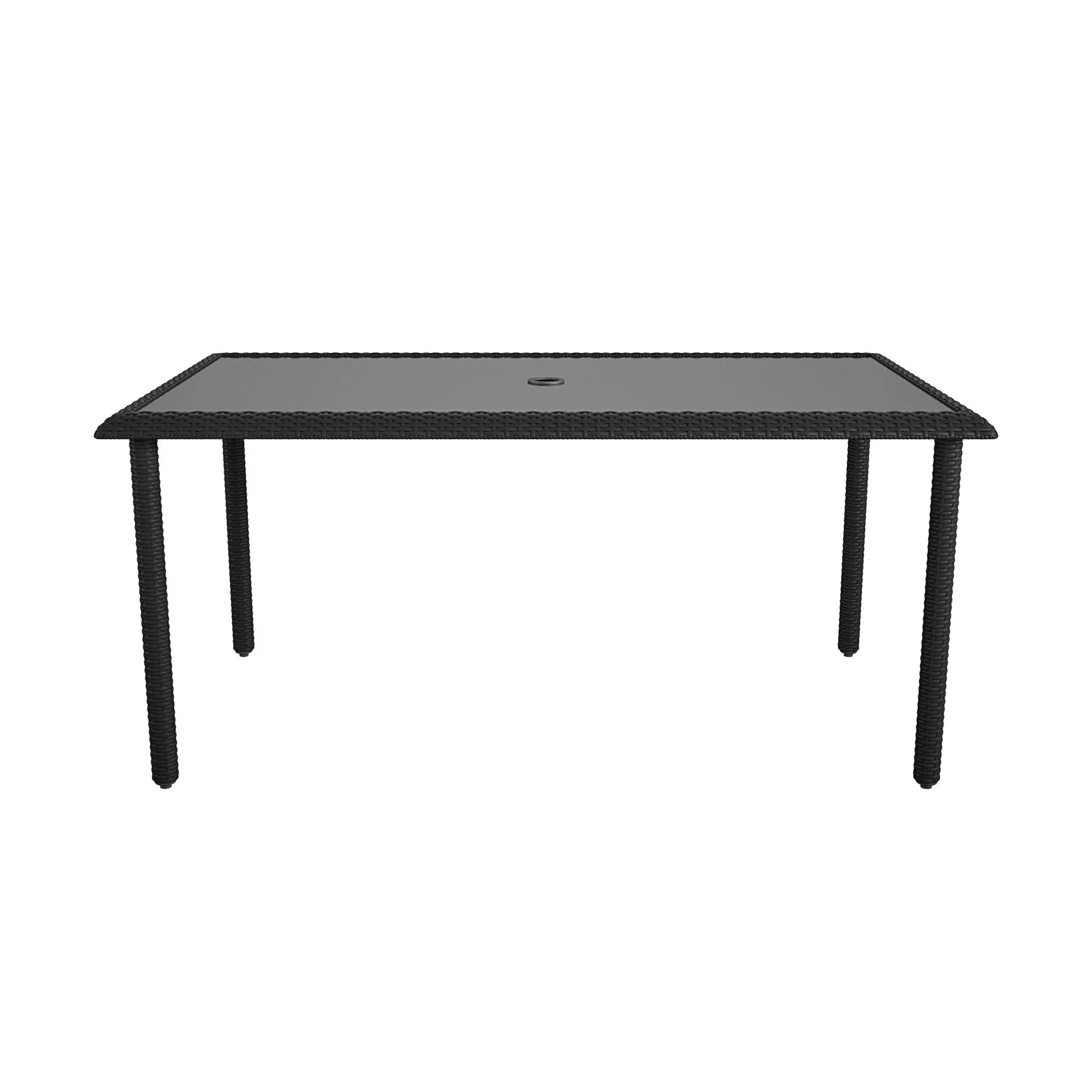 Lakewood Ranch Steel and Wicker 64" Dining Table