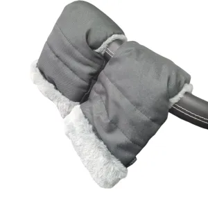 Mee-go Luxury Grey Universal Pushchair Fleece Lined Hand muff