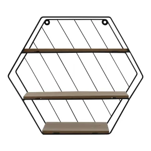 Modern Shelf of Metal Wire and Wood Perfect for Storaging Small Items