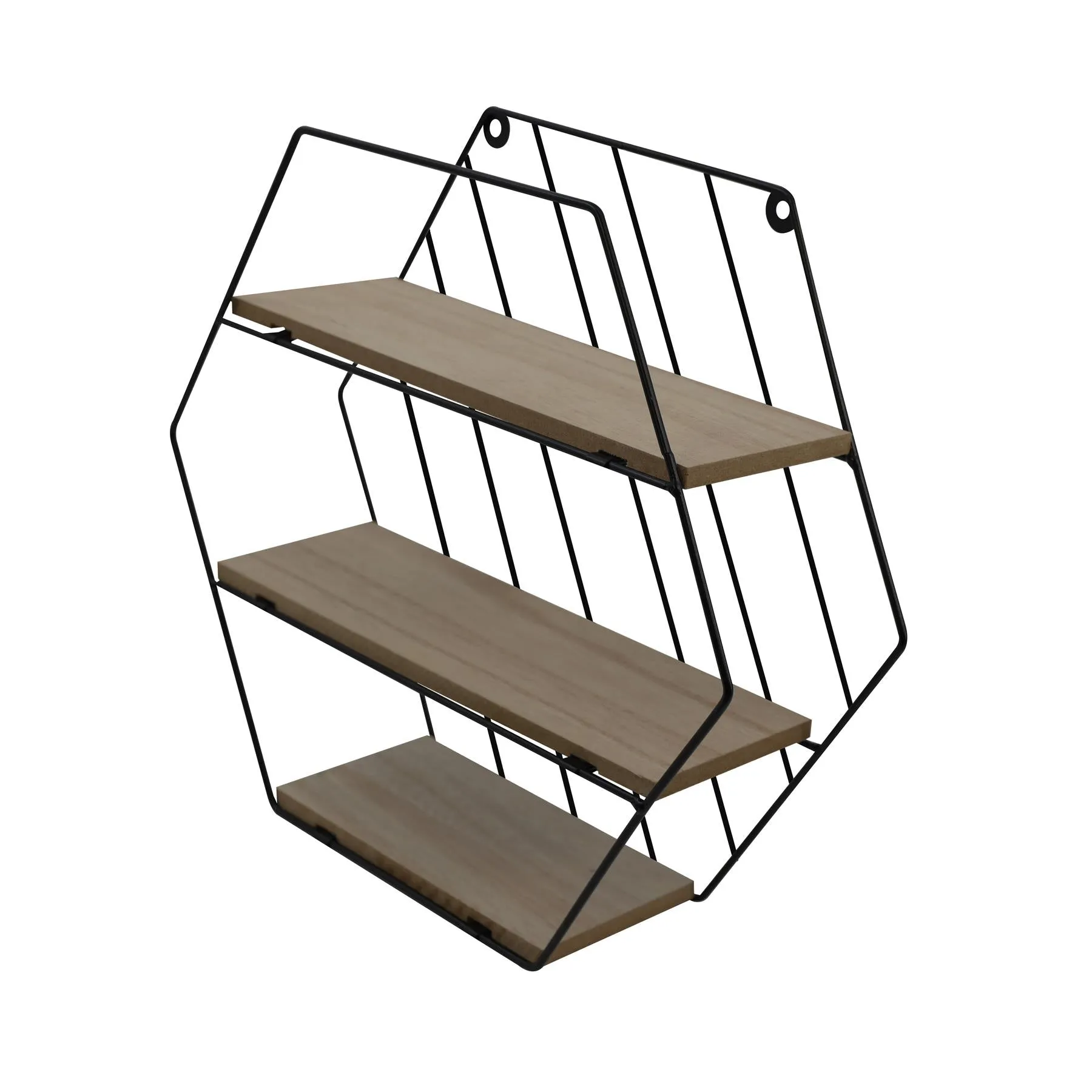 Modern Shelf of Metal Wire and Wood Perfect for Storaging Small Items