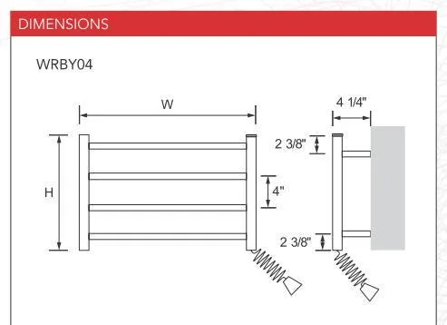 MYSON GEM RUBY WRBY04 Plug in towel warmer - 23"w x 15.75"h