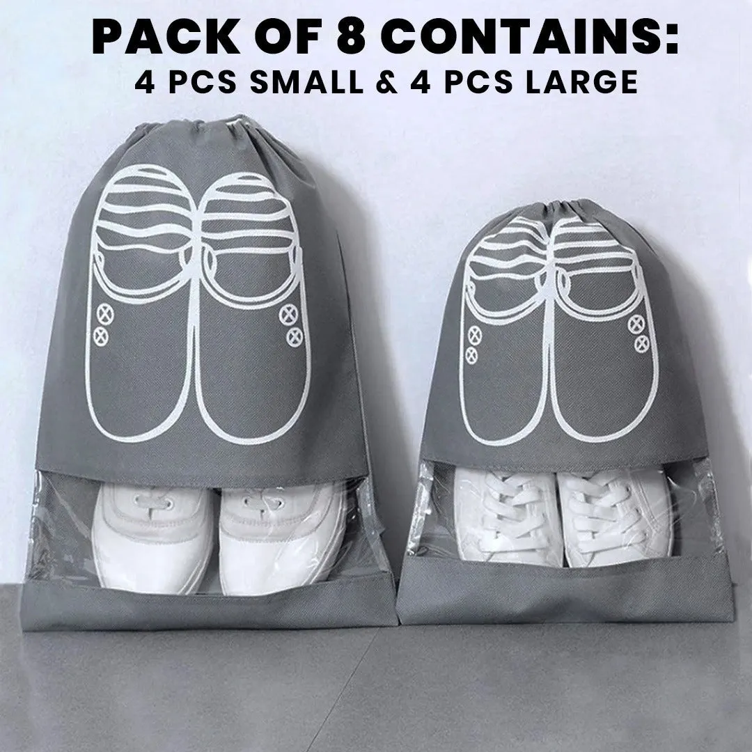 Non-Woven Dustproof Drawstring Bag / Travel Shoe Storage Pouches