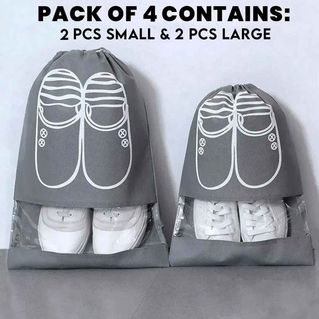 Non-Woven Dustproof Drawstring Bag / Travel Shoe Storage Pouches