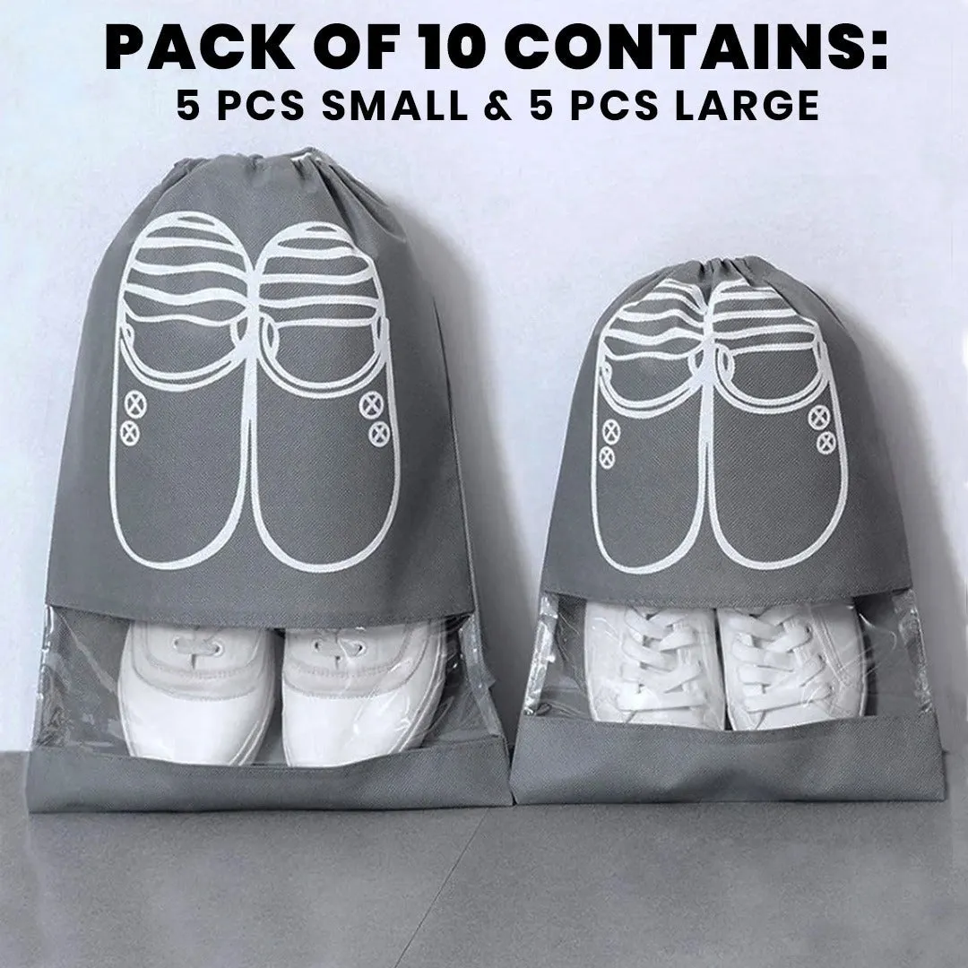 Non-Woven Dustproof Drawstring Bag / Travel Shoe Storage Pouches