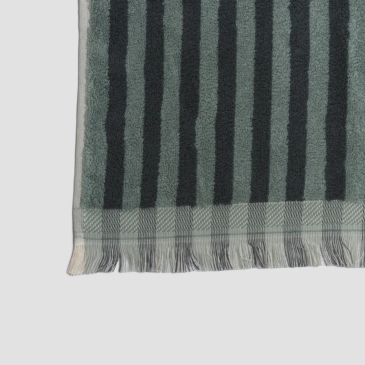 Pine Green Pembroke Stripe Cotton Bath Towel