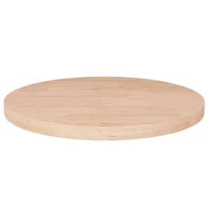 Round Table Top Ø40x2,5 cm Untreated Solid Wood Oak