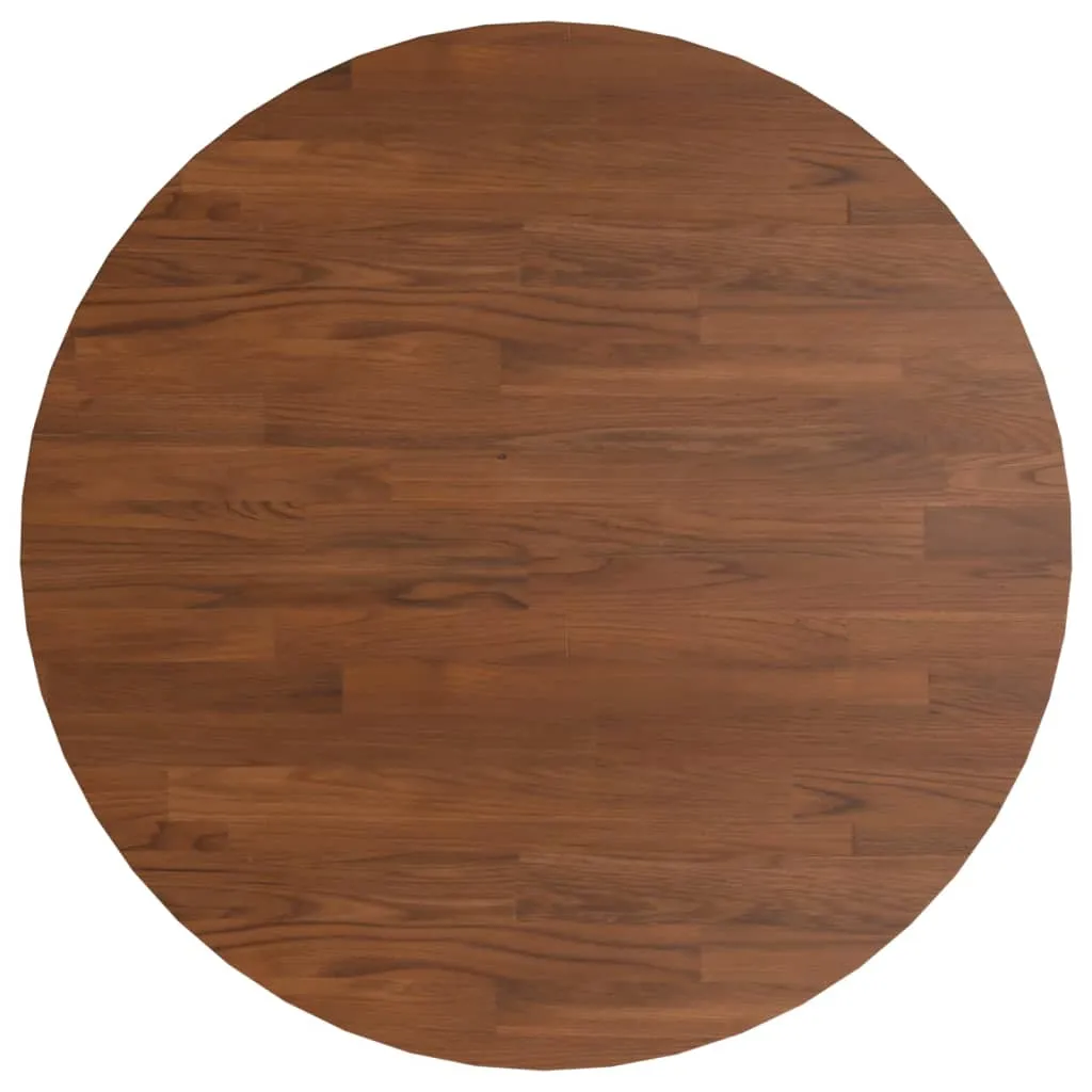 Round Table Top Dark Brown Ø50x1.5 cm Treated Solid Wood Oak