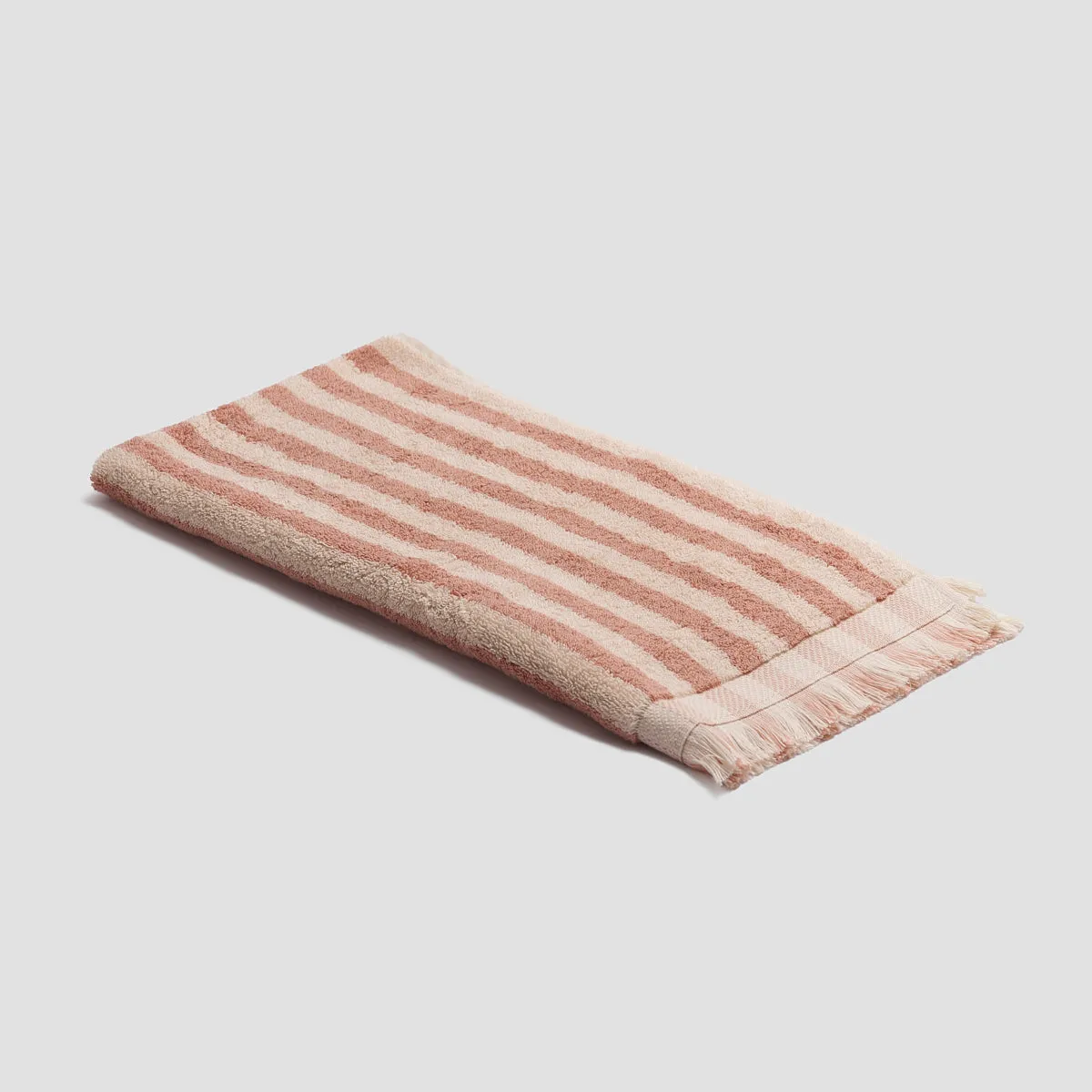 Sand Shell Pembroke Stripe Cotton Hand Towel