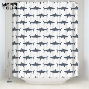 Shower Curtains: Gray Sharks