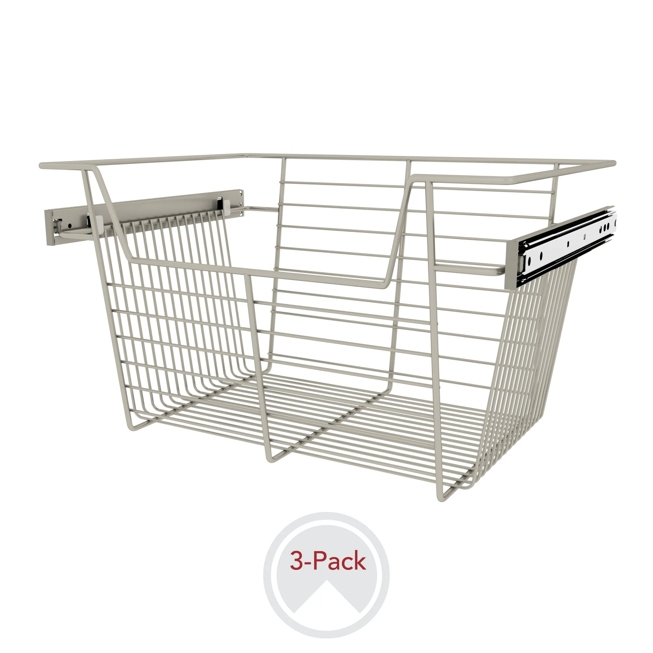 Sidelines / CBSL-181410SN-3 / 18" W Closet Baskets for Custom Closet Systems (3-Pack)