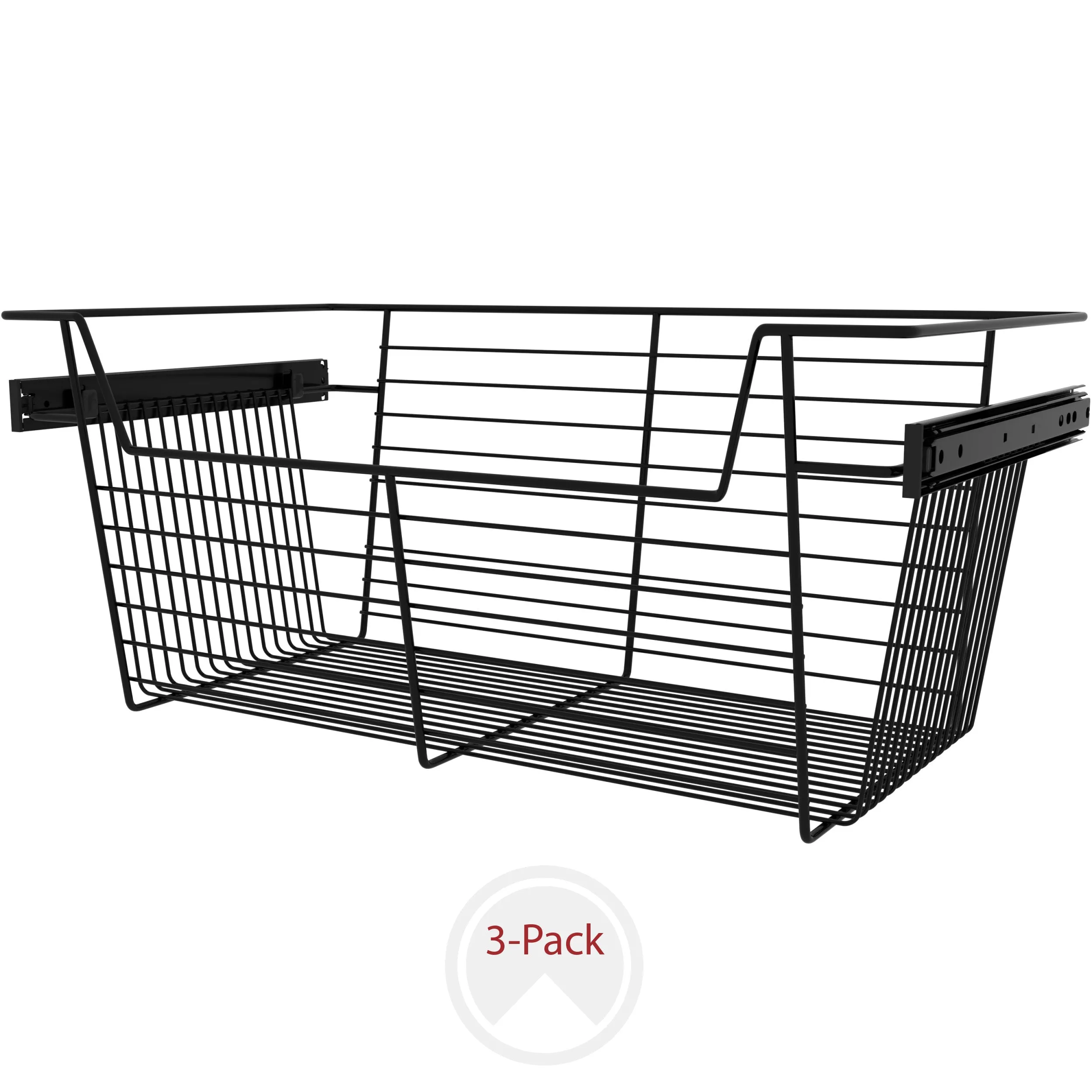 Sidelines / CBSL-241410MB-3 / 24" W Closet Baskets for Custom Closet Systems (3-Pack)