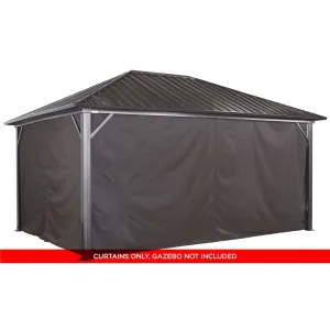 Sojag | Curtains for Genova 12' x 16' Brown Polyester - Gazebo Not Included