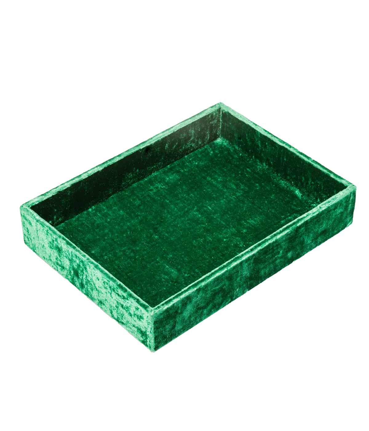 Stackable Silk Velvet Jewelry Tray in Emerald