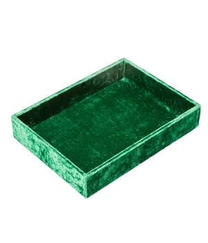 Stackable Silk Velvet Jewelry Tray in Emerald