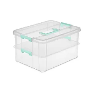 Sterilite Stack & Carry 2 Layer Storage Box