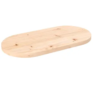 Table Top 60x30x2.5 cm Solid Wood Pine Oval