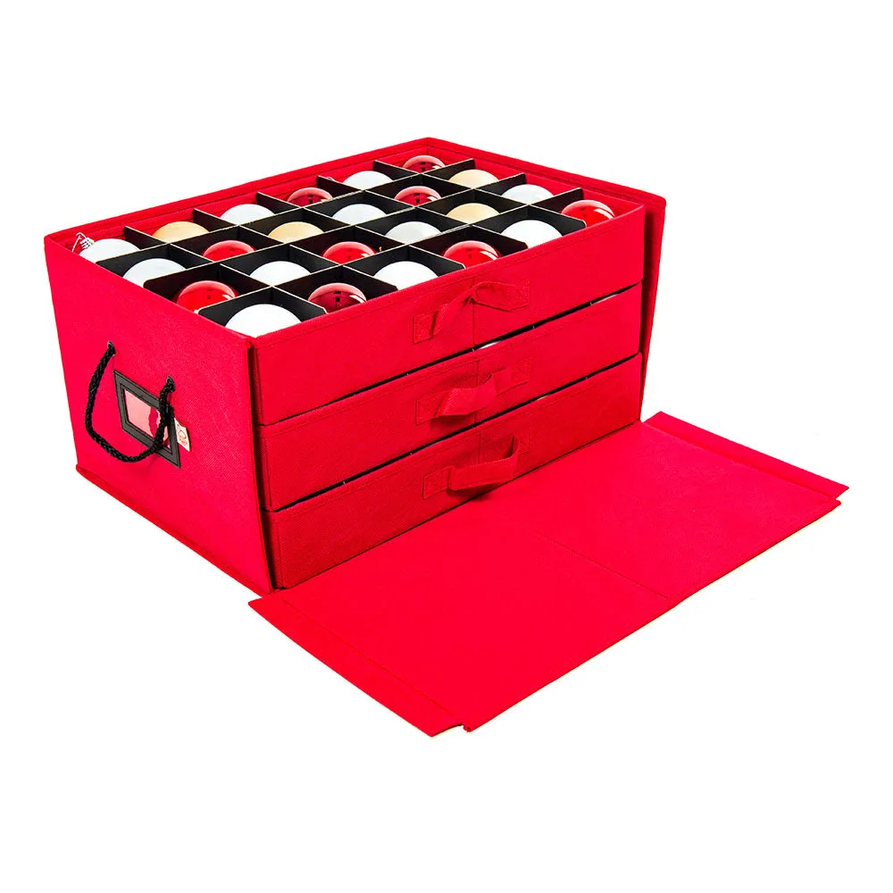 Three Drawer Ornament Box [72 Ornaments]