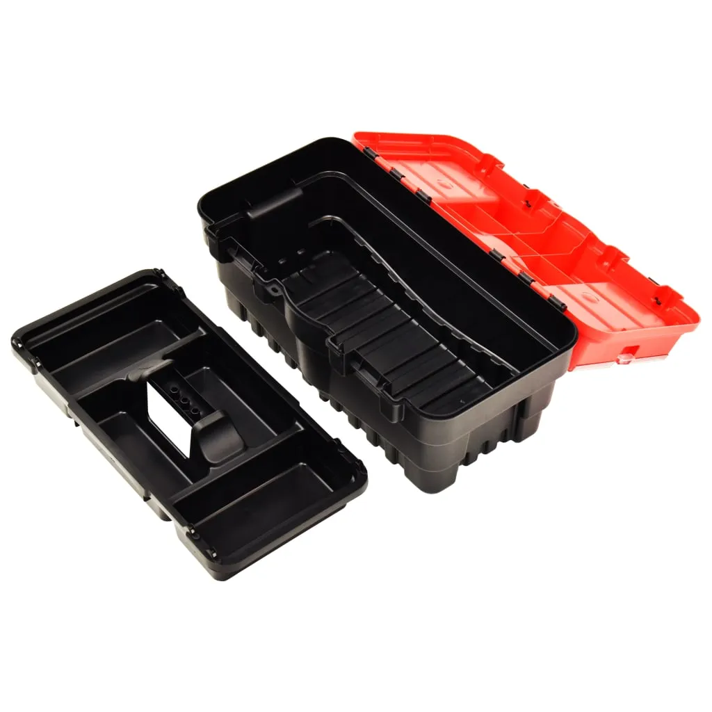 Tool Box Plastic 462x256x242 mm Red