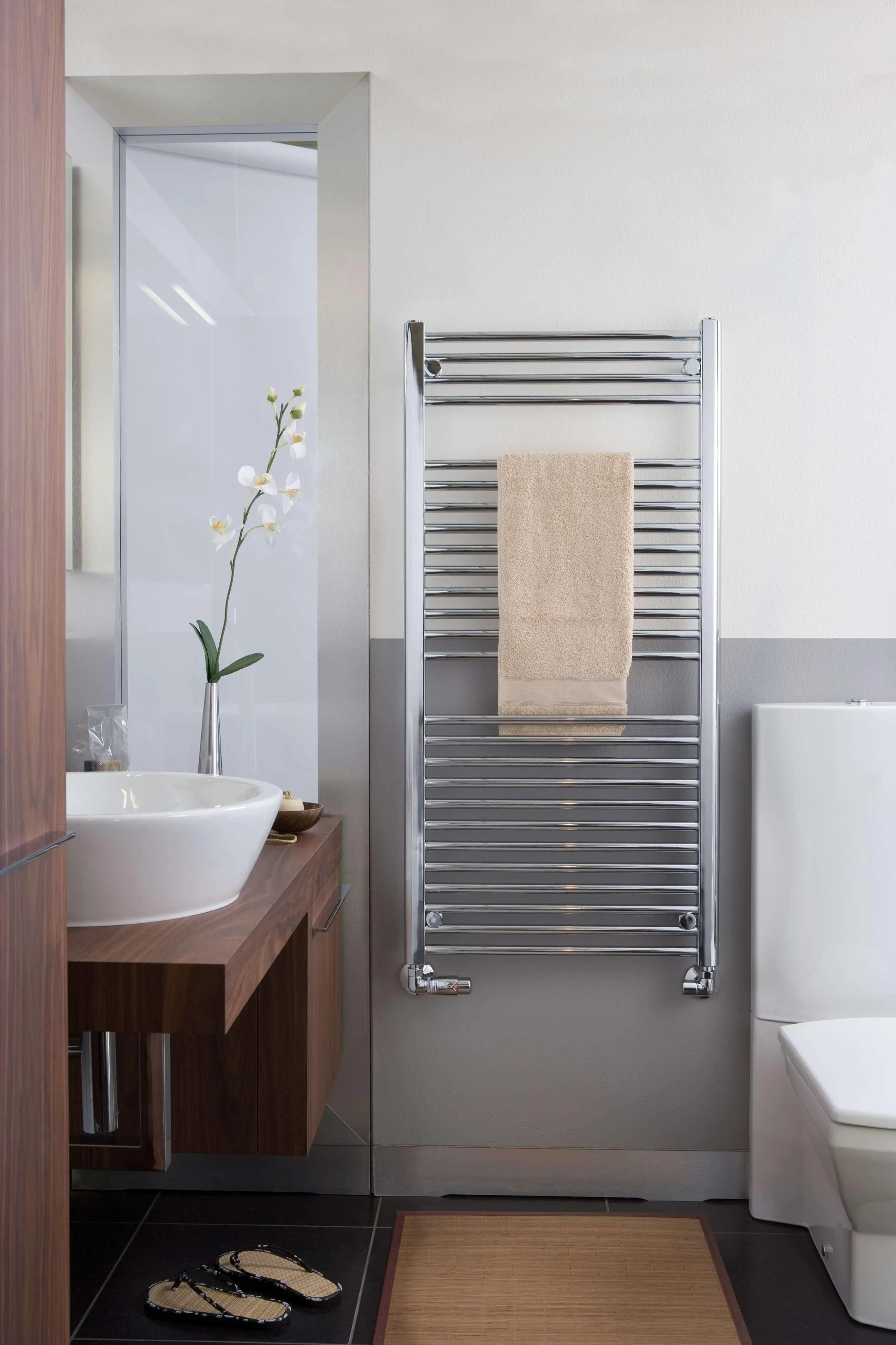 Tuzio Savoy Hardwired or plug in Towel Warmer - 23.5"w x 19"h