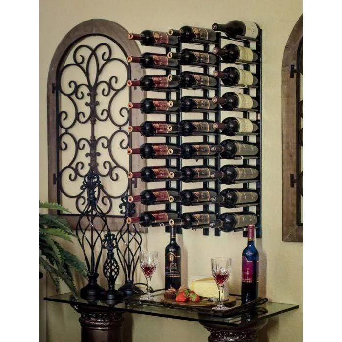 Ultra Wine Racks Straight Wall Rails - 1FT Metal Wine Racks (3 Bottles)