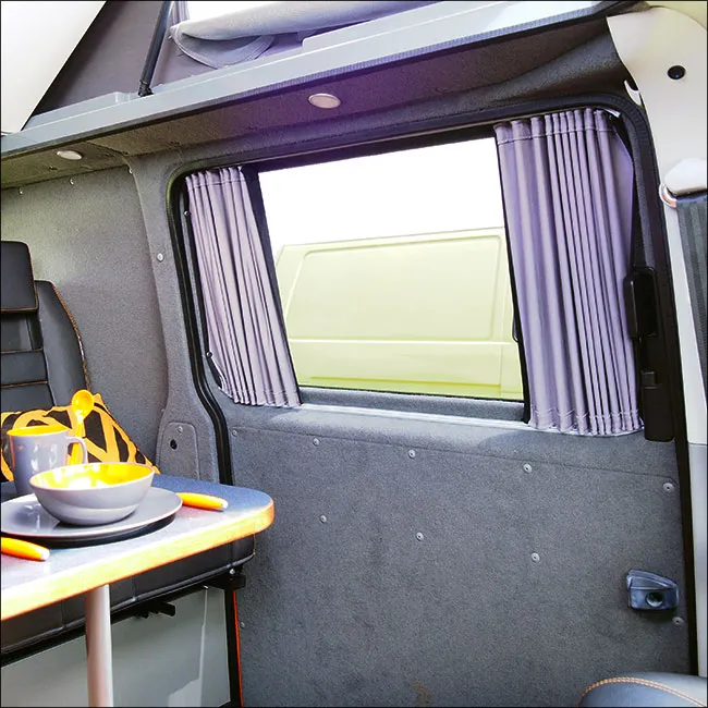 VW Caddy Premium 1 x Side Rear Quarter Window Curtains Van-X