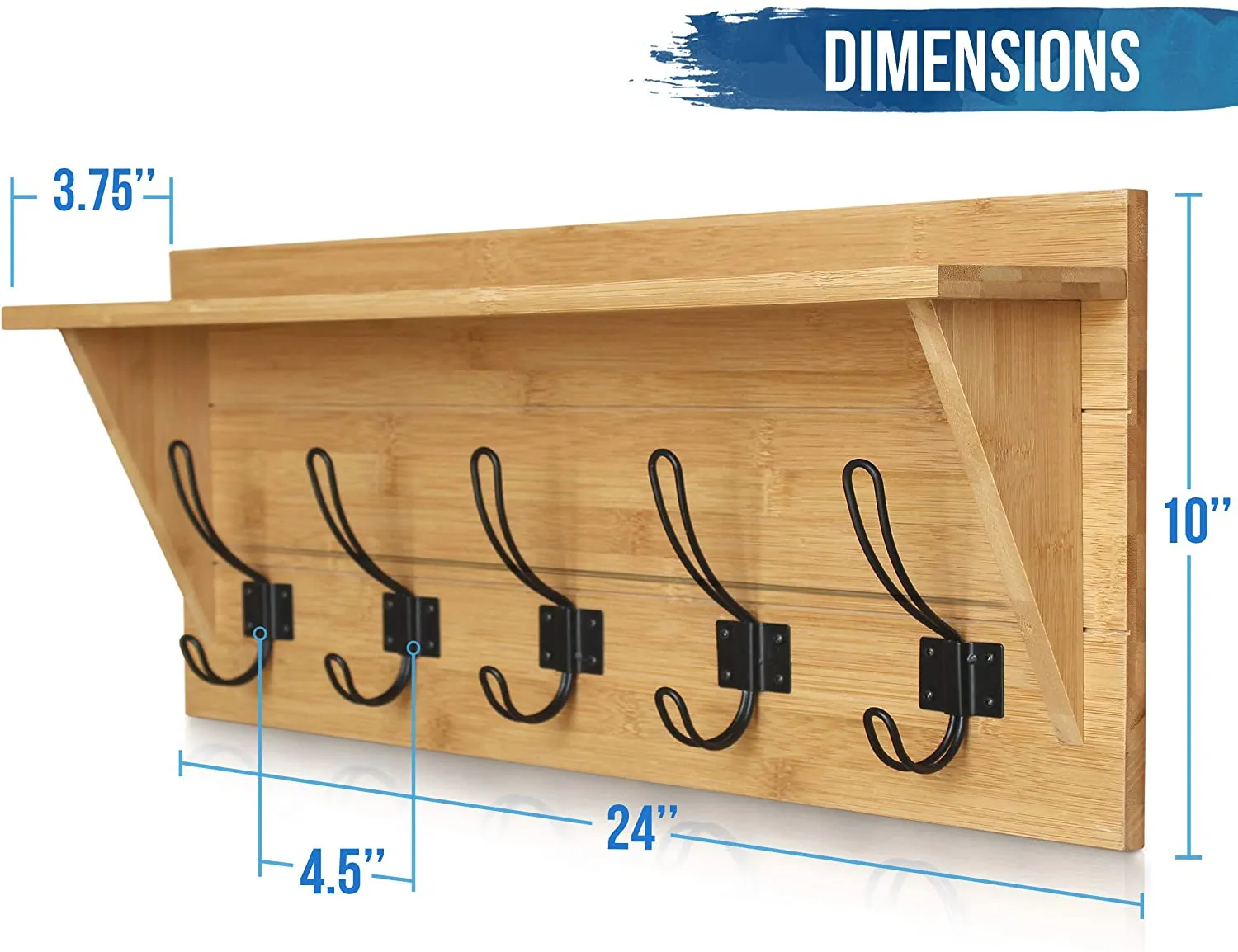 Wall Mounted Coat Rack With Shelf