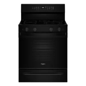 Whirlpool WFES7530RB 30-inch Electric Smart Range with Air Cooking Technology, No Preheat Air Fry, High Speed Preheat Oven, WipeClean™ Coating, and Steam/Self Clean