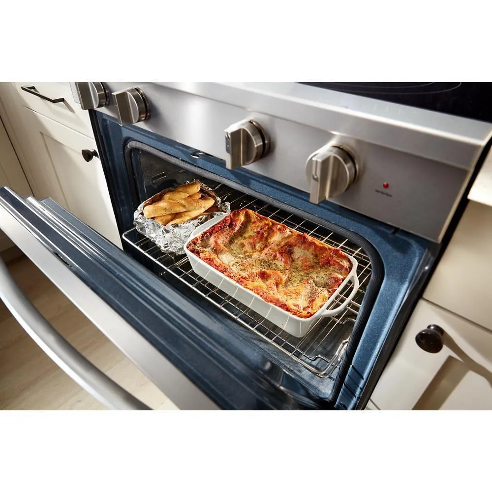 Whirlpool WFES7530RV 30-inch Electric Smart Range with Air Cooking Technology, No Preheat Air Fry, High Speed Preheat Oven, WipeClean™ Coating, and Steam/Self Clean