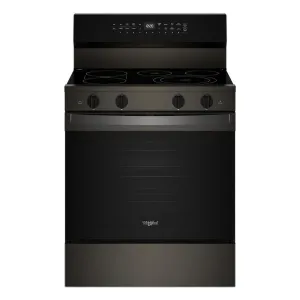 Whirlpool WFES7530RV 30-inch Electric Smart Range with Air Cooking Technology, No Preheat Air Fry, High Speed Preheat Oven, WipeClean™ Coating, and Steam/Self Clean