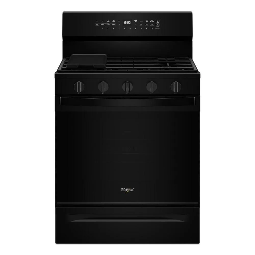 Whirlpool WFGS7530RB 30-inch Smart Gas Range with Air Cooking Technology, No Preheat Air Fry, Steam/Self Clean and High Speed Preheat