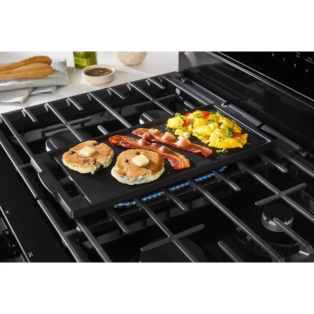 Whirlpool WFGS7530RB 30-inch Smart Gas Range with Air Cooking Technology, No Preheat Air Fry, Steam/Self Clean and High Speed Preheat