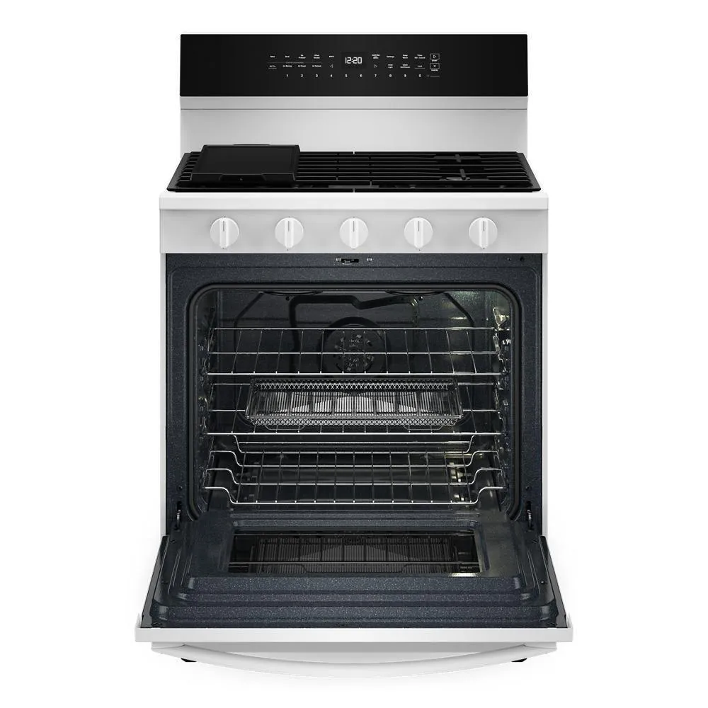 Whirlpool WFGS7530RW 30-inch Smart Gas Range with Air Cooking Technology, No Preheat Air Fry, Steam/Self Clean and High Speed Preheat