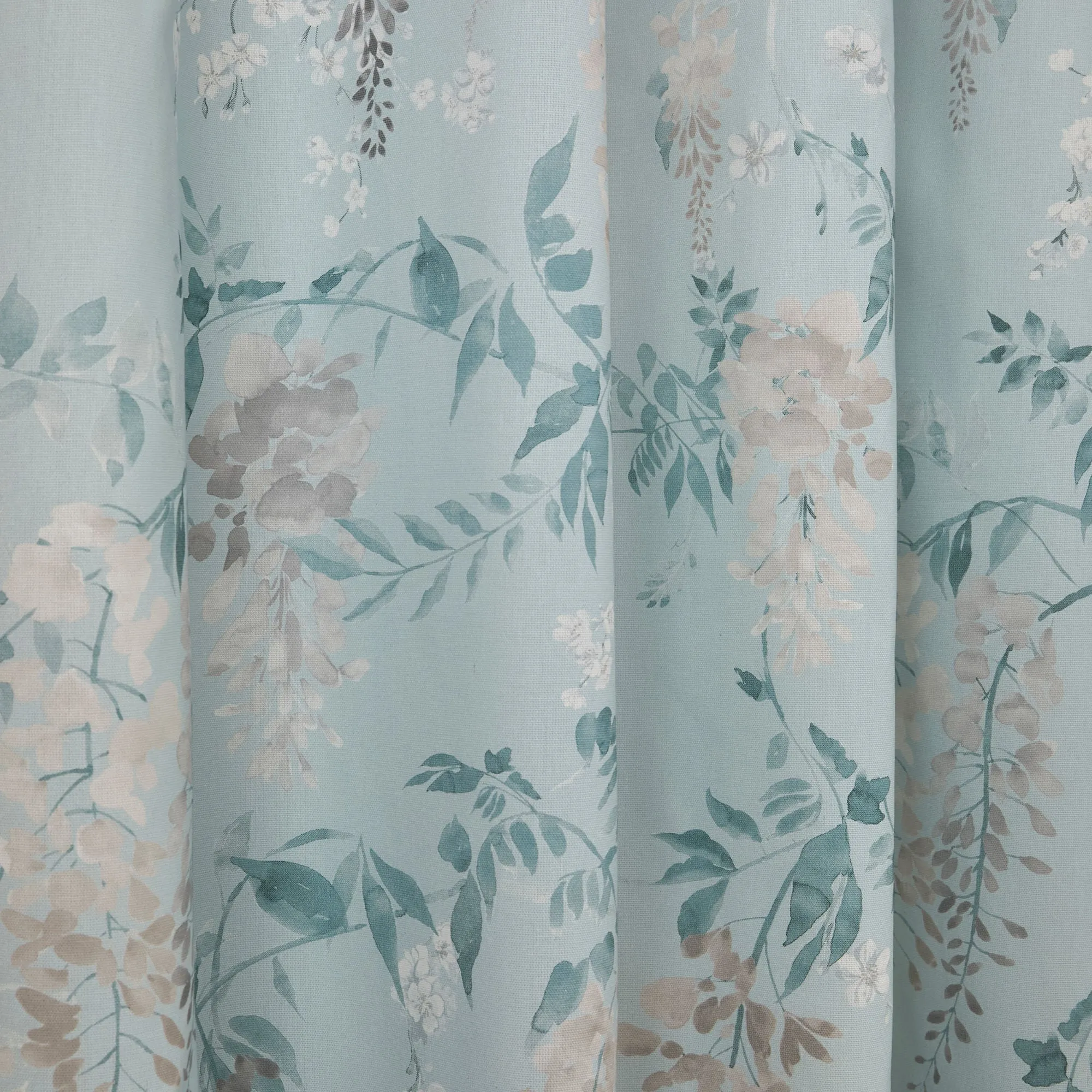 Wisteria Pair of Eyelet Curtains by Dreams & Drapes Curtains in Duck Egg