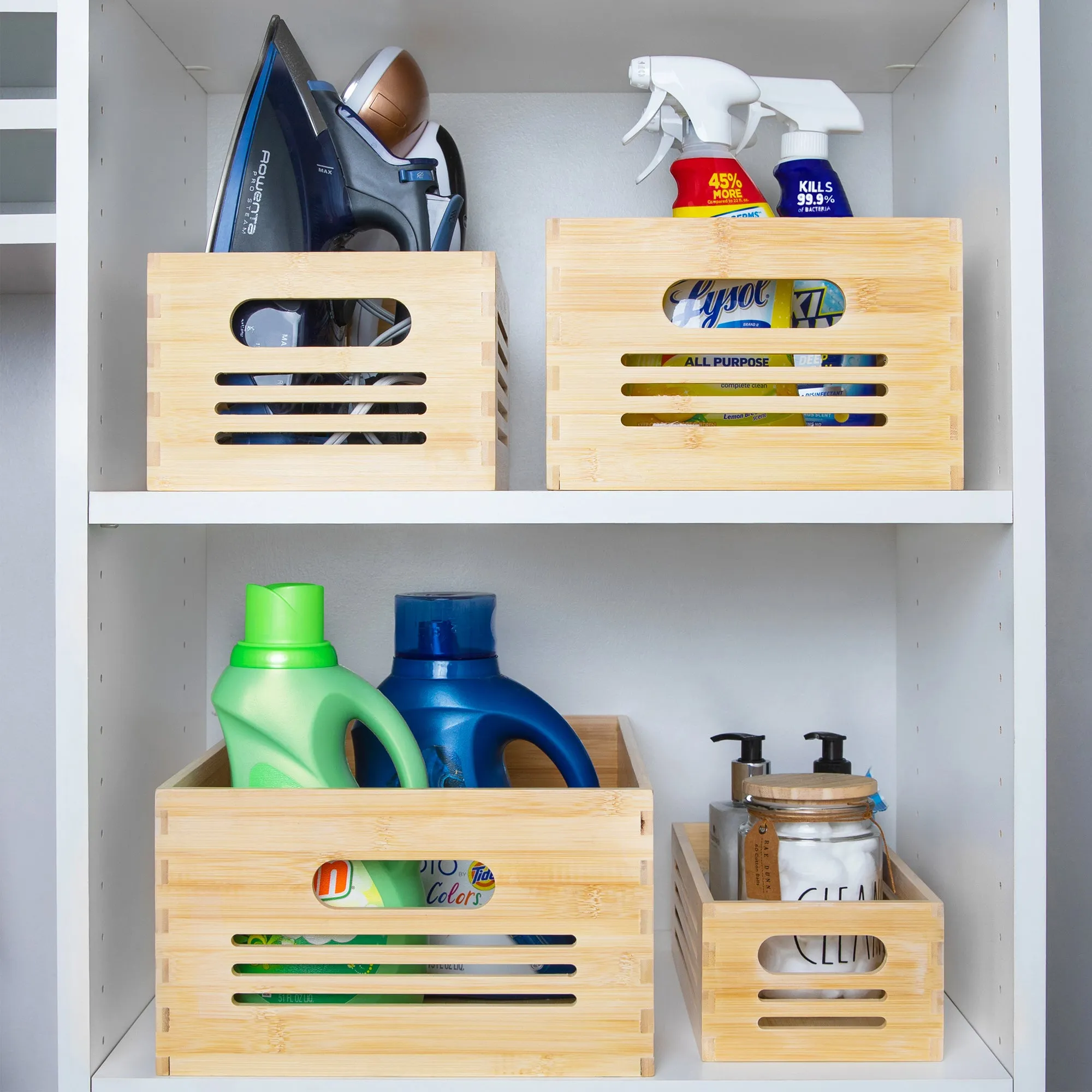 Wooden Storage Bin  - Natural Small