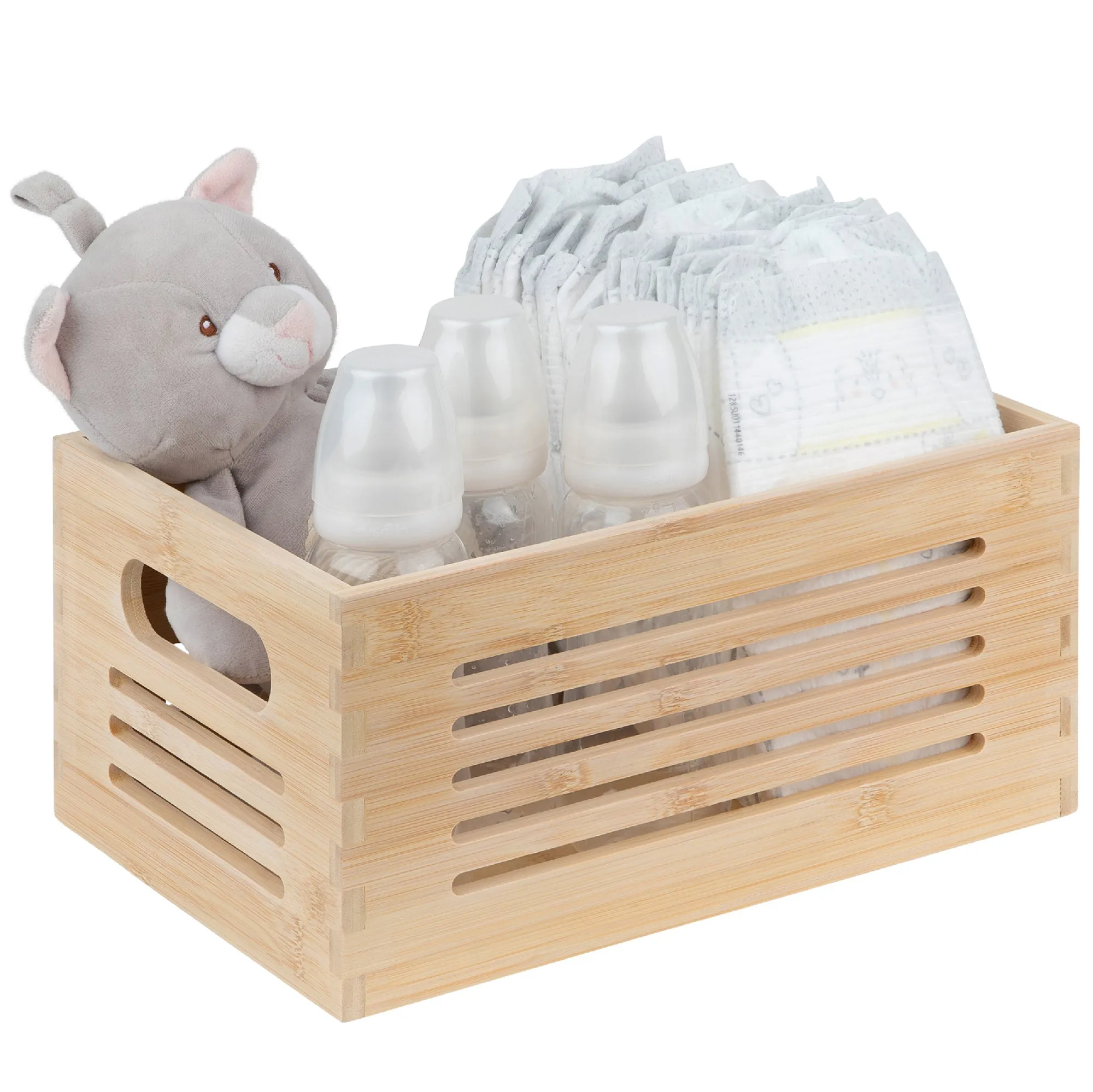 Wooden Storage Bin  - Natural Small