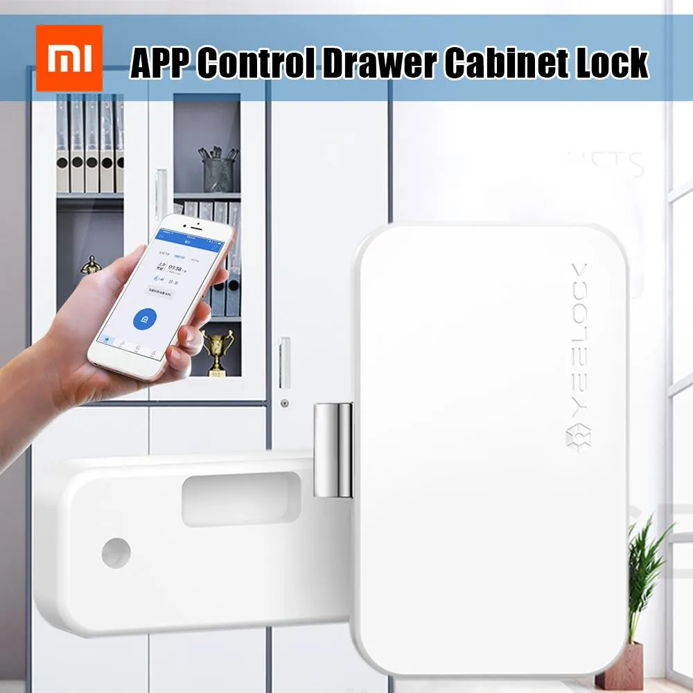 Xiaomi Original YEELOCK Smart Drawer Cabinet Lock Keyless bluetooth APP Unlock Anti-Theft Child Safety File Security